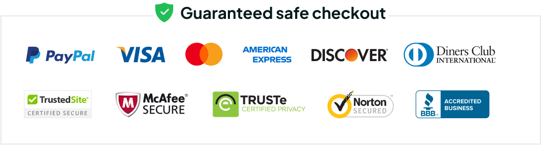 Secure checkout and accepted payments